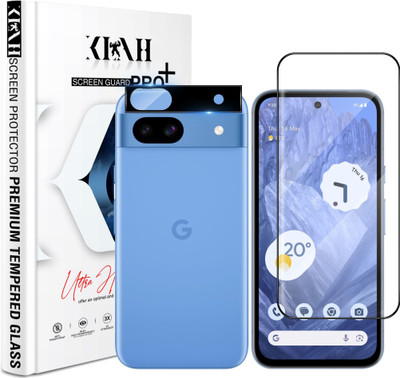 KLAH Edge To Edge Tempered Glass for Google Pixel 8a, With Camera Lens Protector(Pack of 1)