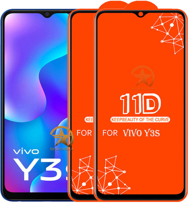 SEVEN7STAR Edge To Edge Tempered Glass for VIVO Y3S(Pack of 2)