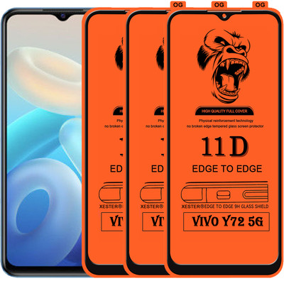 PFOAM Edge To Edge Tempered Glass for VIVO Y75 5G(Pack of 3)