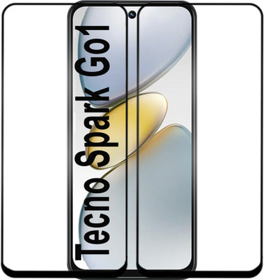 Knotyy Edge To Edge Tempered Glass for Tecno Spark Go 1, Tecno Spark Go One(Pack of 2)