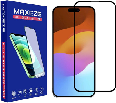 MAXEZE Edge To Edge Tempered Glass for Apple iPhone 15 Pro(Pack of 1)