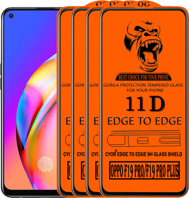 CYOR Edge To Edge Tempered Glass for OPPO F19 PRO PLUS 5G(Pack of 4)