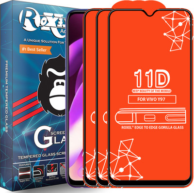 Roxel Edge To Edge Tempered Glass for Vivo Y97(Pack of 3)