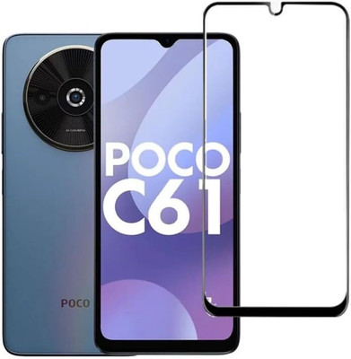 Hyper Edge To Edge Tempered Glass for POCO C61(Pack of 1)