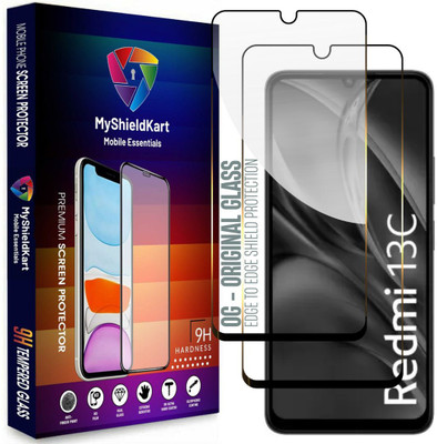 MyShieldKart Edge To Edge Tempered Glass for Poco C65 | Redmi 13C(6.74 Inch)D(Pack of 2)