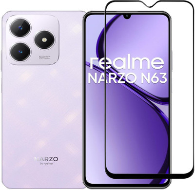 DSCASE Edge To Edge Tempered Glass for Realme Narzo N63(Pack of 1)