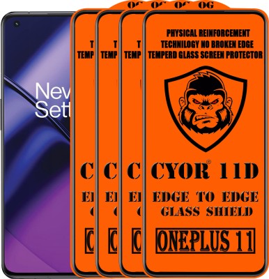 CYOR Edge To Edge Tempered Glass for ONEPLUS 11(Pack of 4)