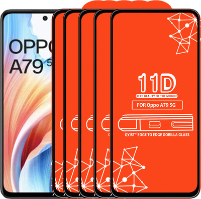 Qyist Edge To Edge Tempered Glass for Oppo A79 5G(Pack of 5)