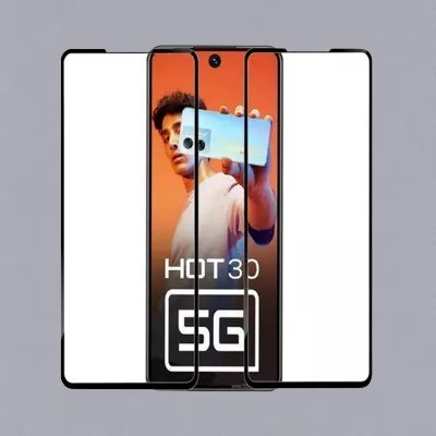 vmt stock Edge To Edge Tempered Glass for Infinix HOT 30 5G, HOT 30 5G, Infinix HOT 30(Pack of 1)