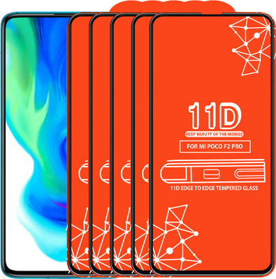 Roxel Edge To Edge Tempered Glass for Mi Poco F2 Pro(Pack of 5)
