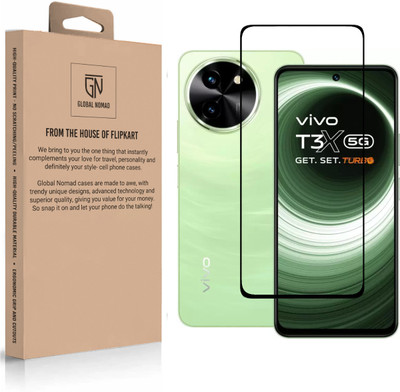 GLOBAL NOMAD Edge To Edge Tempered Glass for Vivo T3x 5G(Pack of 1)