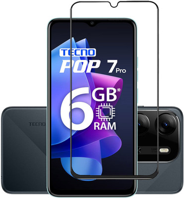 INFINITYWORLD Edge To Edge Tempered Glass for Tecno POP 7 Pro(Pack of 1)