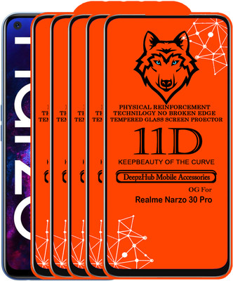 DeepzHub Edge To Edge Tempered Glass for Realme Narzo 30 Pro(Pack of 5)