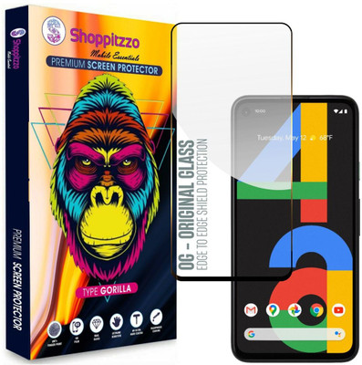 Shoppitzzo Edge To Edge Tempered Glass for Google Pixel 4A (5.81 Inches)**DuraGlass**Millitary Grade-Anti Explosion-Tempered Glass/Full Screen Coverage-Edge to Edge/9H Hardness/With Easy Installation Kit(Pack of 1)