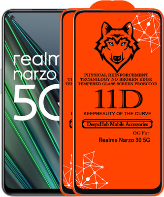 DeepzHub Edge To Edge Tempered Glass for Realme Narzo 30 5G(Pack of 2)