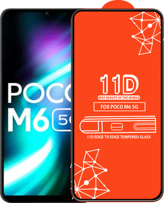 Roxel Edge To Edge Tempered Glass for Poco M6 5G(Pack of 1)