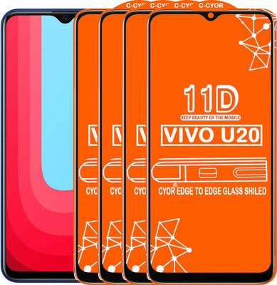CYOR Edge To Edge Tempered Glass for VIVO U20(Pack of 4)