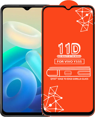 Qyist Edge To Edge Tempered Glass for VIVO Y55s(Pack of 1)