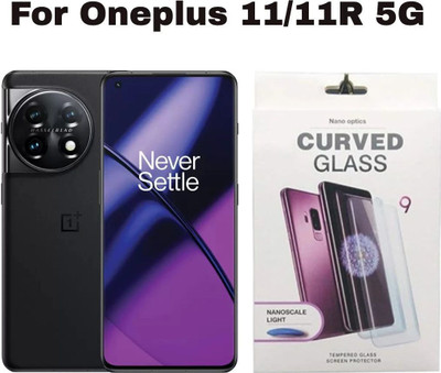 mobinix Edge To Edge Tempered Glass for Oneplus 11, Oneplus 11R, Full Adhesive UV Curved Screen Guard, Case Friendly with installation kit & Guide(Pack of 1)