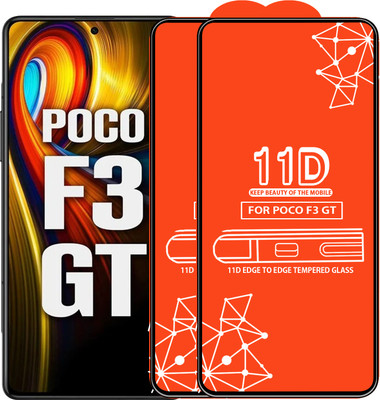 Qyist Edge To Edge Tempered Glass for Poco F3 Gt(Pack of 2)