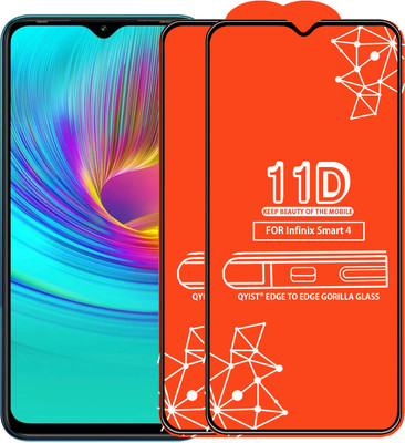 Qyist Edge To Edge Tempered Glass for Infinix Smart 4(Pack of 2)