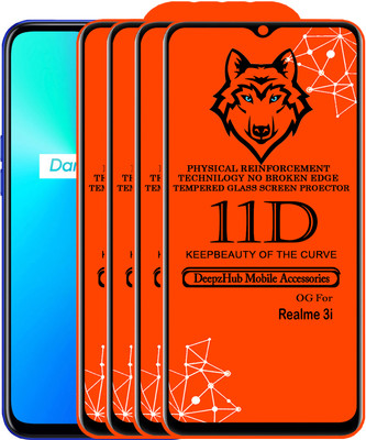 DeepzHub Edge To Edge Tempered Glass for Realme 3i(Pack of 4)