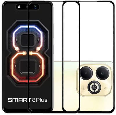AARERED Edge To Edge Tempered Glass for Infinix Smart 8 Plus, INFINIX SMART 8 PLUS(Pack of 2)