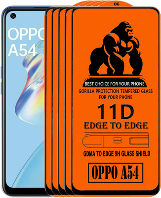 GDMA Edge To Edge Tempered Glass for OPPO A54(Pack of 5)