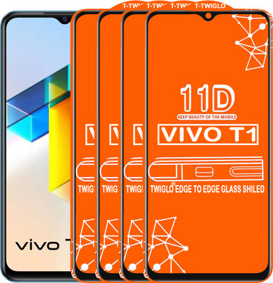 TWIGLO Edge To Edge Tempered Glass for VIVO T1(Pack of 4)