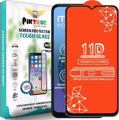 PikTrue Edge To Edge Tempered Glass for Motorola G10 Power(Pack of 1)