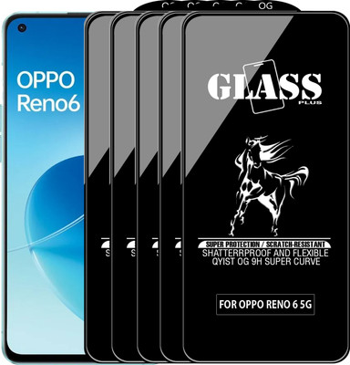 Qyist Edge To Edge Tempered Glass for OPPO RENO 6 5G(Pack of 5)