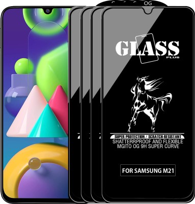 MGito Edge To Edge Tempered Glass for Samsung Galaxy M21(Pack of 4)