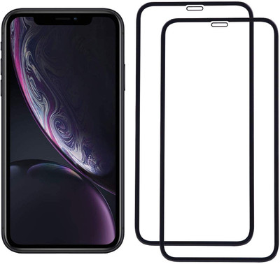spaziogold Edge To Edge Tempered Glass for Apple iPhone XR(Pack of 2)