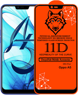 DeepzHub Edge To Edge Tempered Glass for OPPO A5(Pack of 1)