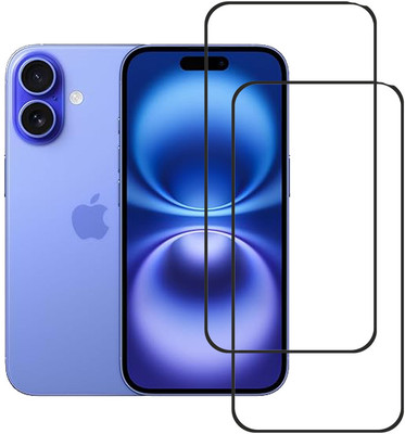 KARTRAY Edge To Edge Tempered Glass for Apple iPhone 16 Plus(Pack of 2)