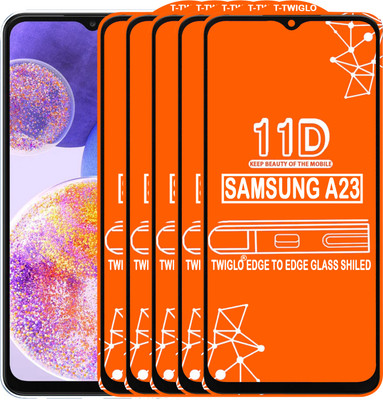 TWIGLO Edge To Edge Tempered Glass for SAMSUNG A23 4G(Pack of 5)