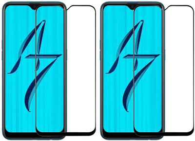 KARTRAY Edge To Edge Tempered Glass for Oppo A7(Pack of 2)