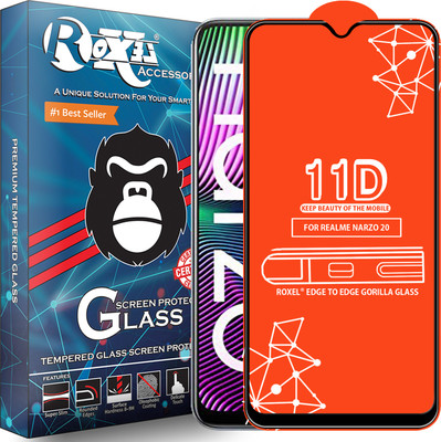 Roxel Edge To Edge Tempered Glass for Realme Narzo 20(Pack of 1)