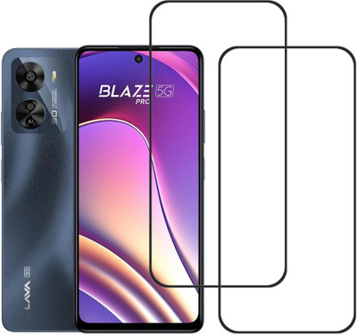 SPRITZEN Edge To Edge Tempered Glass for Lava Blaze Pro 5G(Pack of 2)