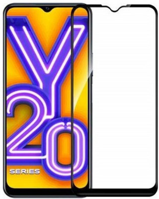 S-Softline Edge To Edge Tempered Glass for Vivo Y20, Impact Absorb, Full Adhesive Glass,(Pack of 1)