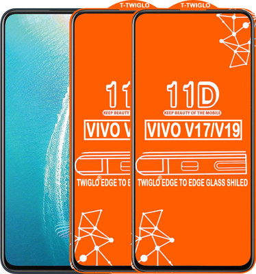 TWIGLO Edge To Edge Tempered Glass for VIVO V17(Pack of 2)
