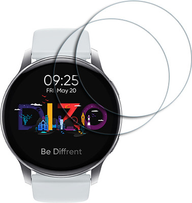 SOMTONE Edge To Edge Tempered Glass for DIZO Watch R 1.3 INCH SMARTWATCH SCREEN GUARD(Pack of 2)