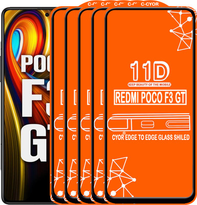 CYOR Edge To Edge Tempered Glass for REDMI POCO M2(Pack of 5)
