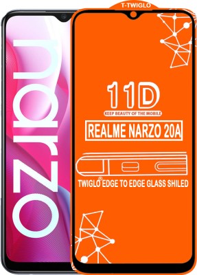 TWIGLO Edge To Edge Tempered Glass for REALME NARZO 20A(Pack of 1)