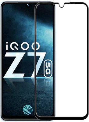 STP FEEL Edge To Edge Tempered Glass for Vivo IQOO Z7X Premium Screen Protector Guard with Easy Installation Kit(Pack of 1)
