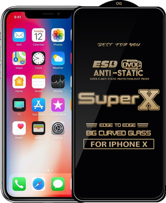 Qyist Edge To Edge Tempered Glass for Apple iPhone X(Pack of 1)