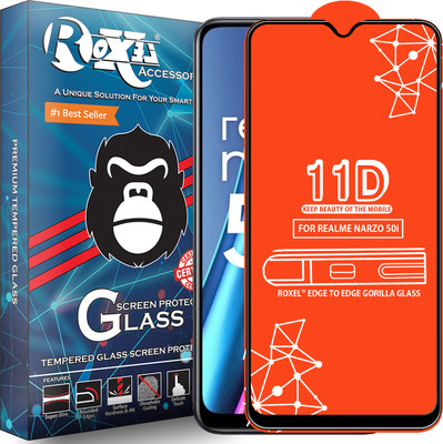 Roxel Edge To Edge Tempered Glass for Realme Narzo 50I(Pack of 1)