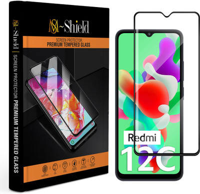 MS-Shield Edge To Edge Tempered Glass for Redmi 12C(Pack of 1)