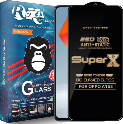 Roxel Edge To Edge Tempered Glass for OPPO A16S(Pack of 1)