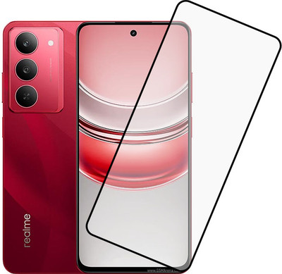VISHRN Edge To Edge Tempered Glass for Realme 14X 5G, RealMe 14x 5G(Pack of 1)